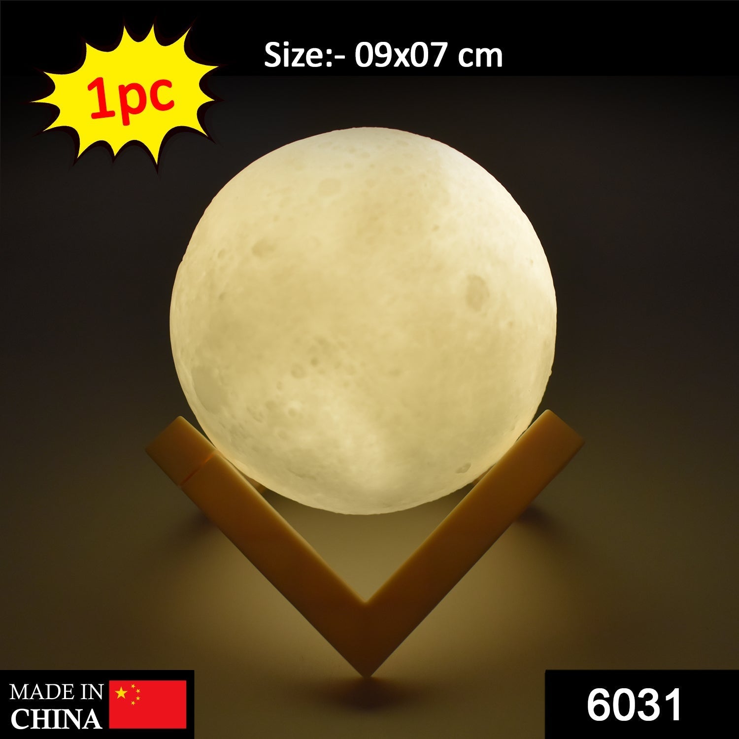 3D moon lamp with realistic texture and brightness adjustment 3D moon lamp with realistic texture and brightness adjustment